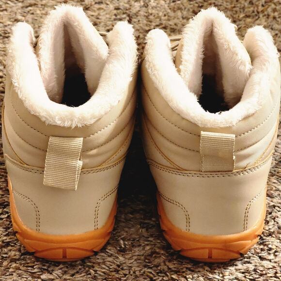 Barefoot Minimalist Boots Size 39 (8-8.5) Cream Orange Sole Wide Toe Box - Picture 5 of 9